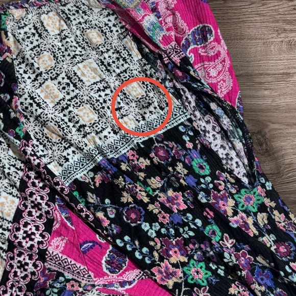 American Rag Multicolor Patchwork Top Open Sleeve Detail ‼️See‎ Photo 6 & 7‼️ - Picture 6 of 7